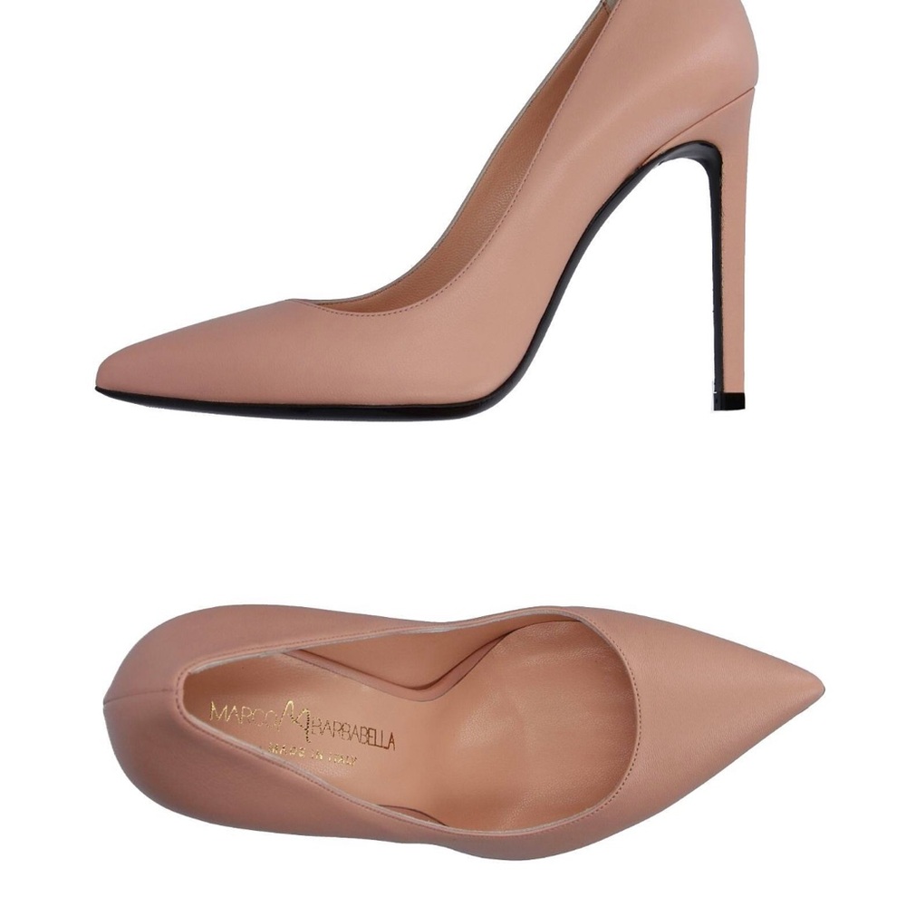 Brand New Marco Barbabella Leather Italian Elegant Nude Pumps
